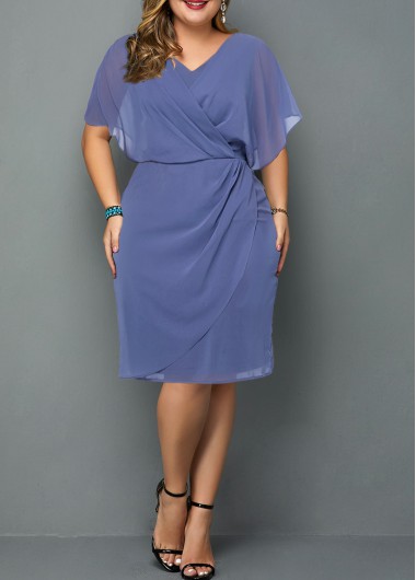  Modlily-Plus Size > Plus Size Dresses-COLOR-Blue