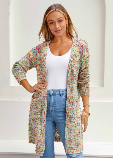 Modlily Multi Color Plaid Long Sleeve Cardigan - M