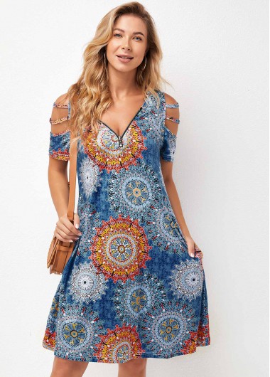 Modlily Double Side Pockets Quarter Zip Dress - 4XL