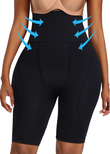 Modlily Elastic Detail High Waist Solid Skinny Panties - 3XL