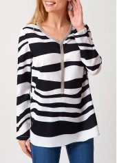 Striped Tassel V Neck Long Sleeve Blouse | thumb picture 