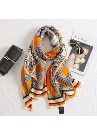 Modlily Stripe Print Contrast Scarf for Women - One Size