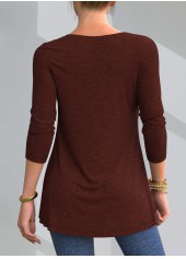 Crinkle Chest Lace Patchwork Round Neck Blouse | thumb picture 