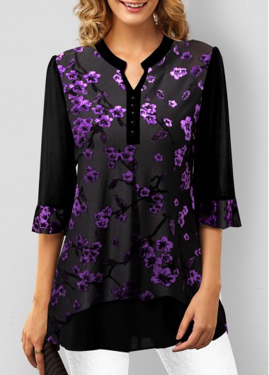  Modlily-Women's Clothing > Tops > Blouses&Shirts-COLOR-Purple