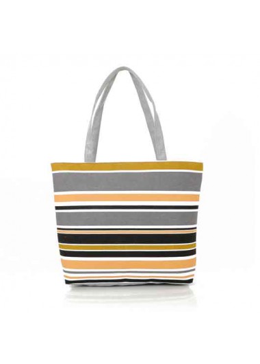 Modlily Multi Color Stripe Print Shoulder Bag - One Size