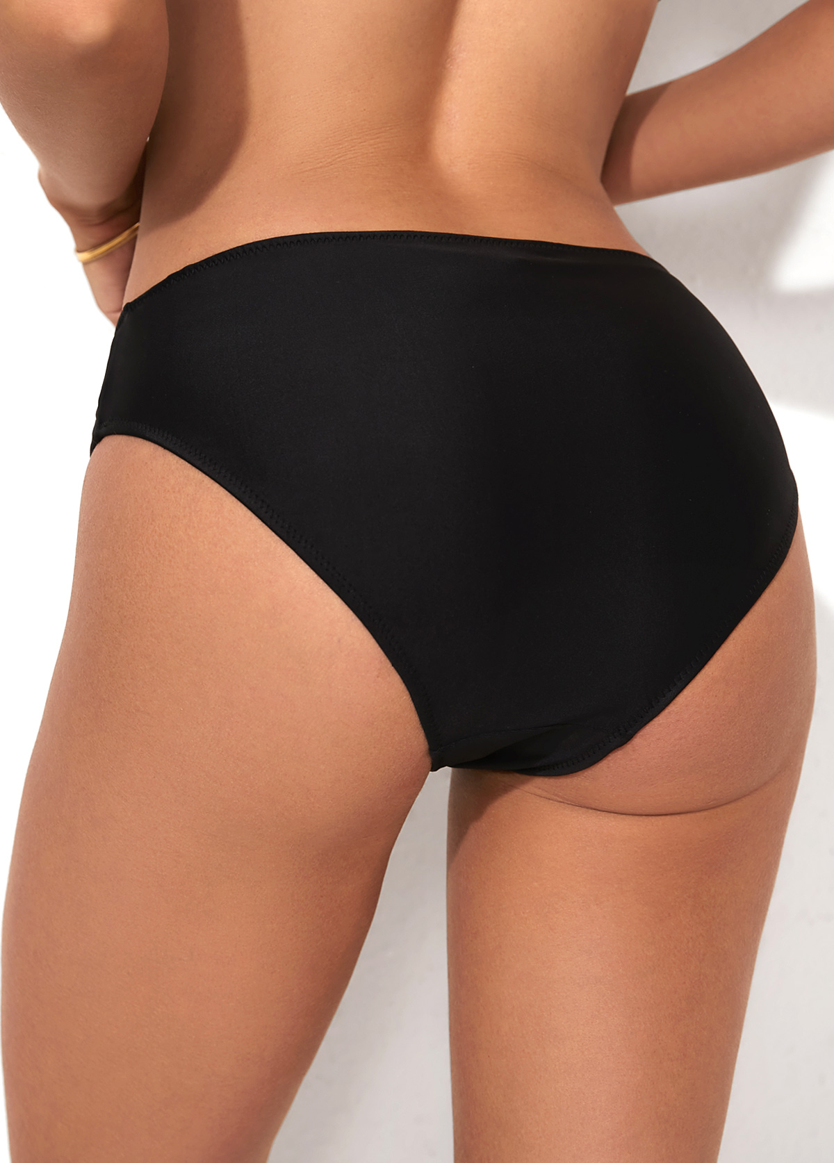 Low Waist Black Bikini Bottom for Women