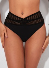 Black High Waisted Cross Strap Swimwear Panty | thumb picture 