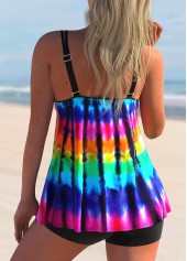 Tie Dye Print Double Straps Tankini Top-No Bottom | picture 2