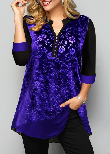  Modlily-Women's Clothing > Tops > Blouses&Shirts-COLOR-Purple