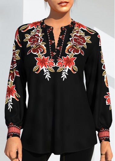  Modlily-Women's Clothing > Tops > Blouses&Shirts-COLOR-Black