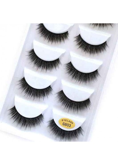 Modlily Thick Black Mink False Eyelashes Set - One Size