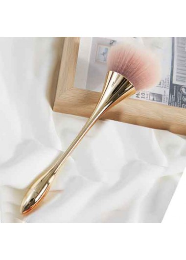 Modlily Gold Brown Plastic Handle Makeup Brush for Women - One Size