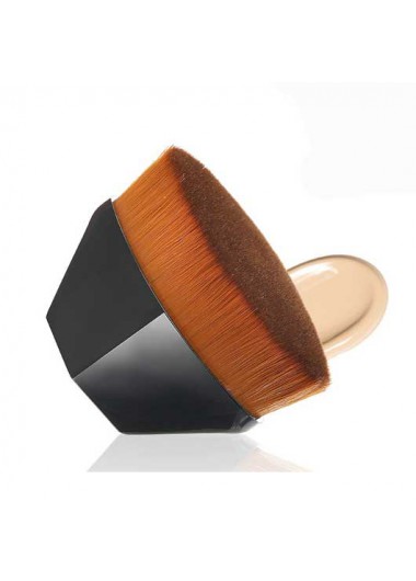 Modlily Black Plastic Handle Contrast Foundation Brush - One Size