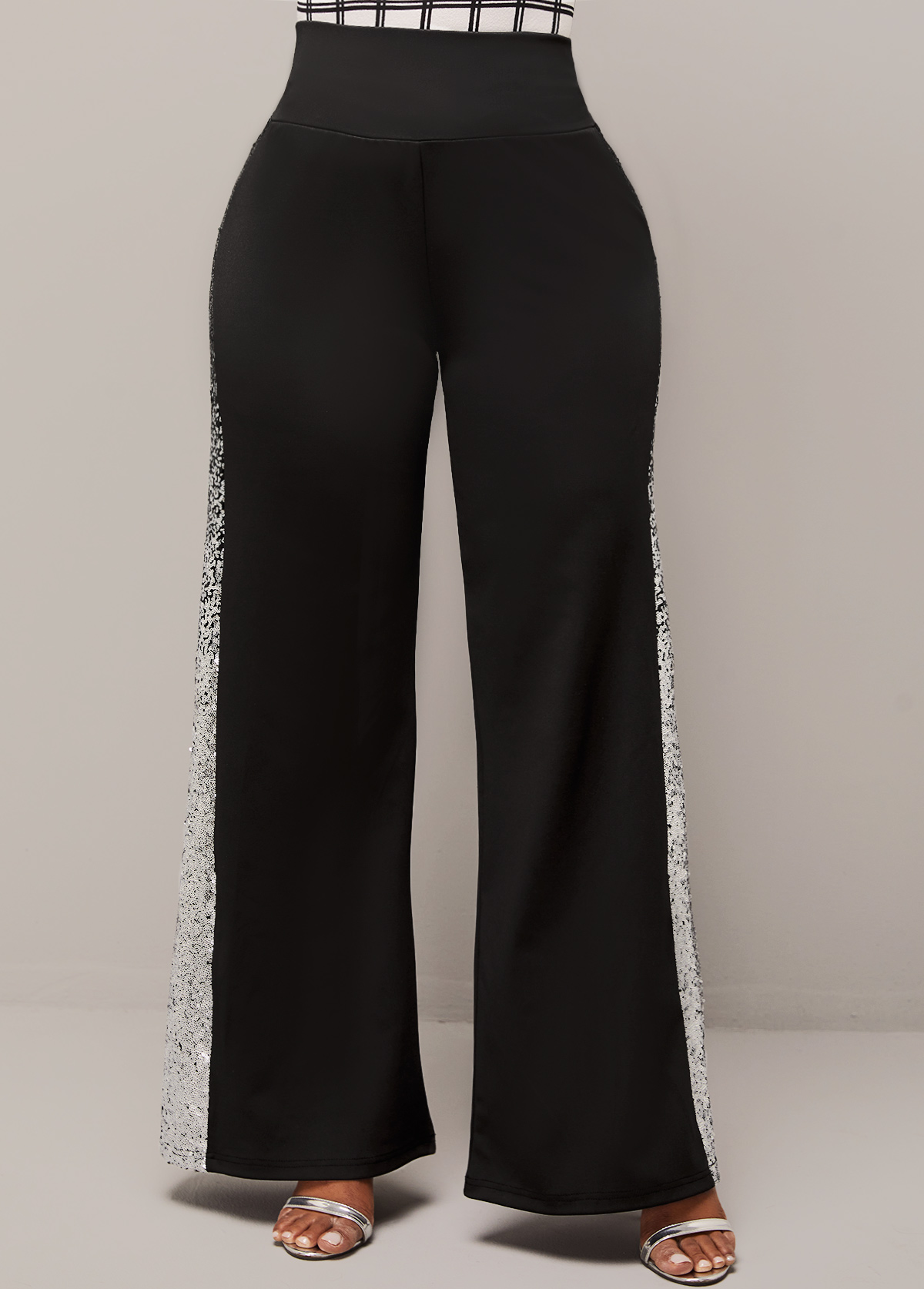 Sequin Black Ombre High Waisted Pants