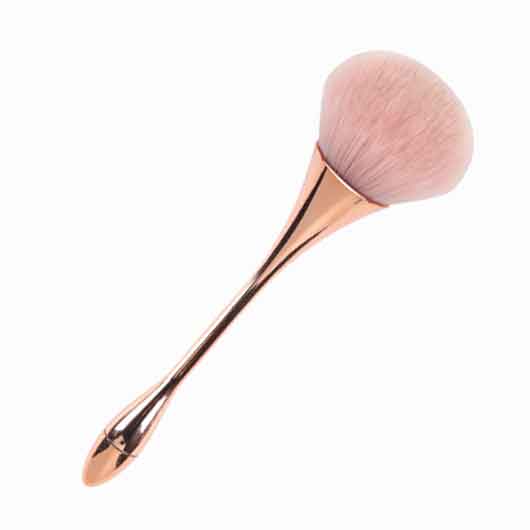 Plastic Handle Rose Gold Makeup Brush for Women
