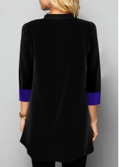 Split Neck Purple Velvet Burnout Blouse | thumb picture 