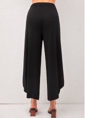 Black High Waisted Side Slit Pants | thumb picture 