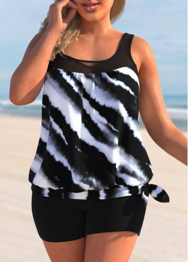  Modlily-Plus Size > Plus Size Swimwear-COLOR-black,white,blue
