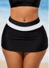 Contrast Mid Waist Black Bikini Set | thumb picture 