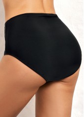 Bandeau Patchwork Tie Black Tankini Top-No Bottom | picture 2