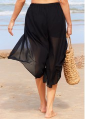 High Waisted Side Slit Black Beach Pants | thumb picture 