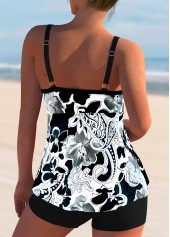 Paisley Print White Bowknot Tankini Set | thumb picture 