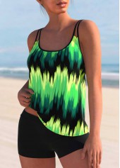 Double Straps Green Ombre Tankini Top-No Bottom | picture 3