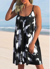 Tie Dye Print Black Cover Up | thumb picture 