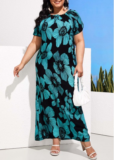  Modlily-Plus Size > Plus Size Dresses-COLOR-Turquoise