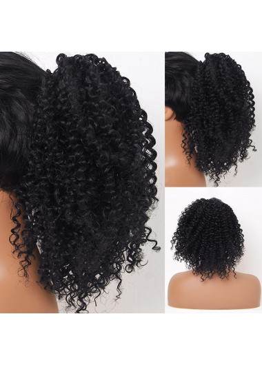 Modlily Curly Black Ponytail Wig for Women - One Size