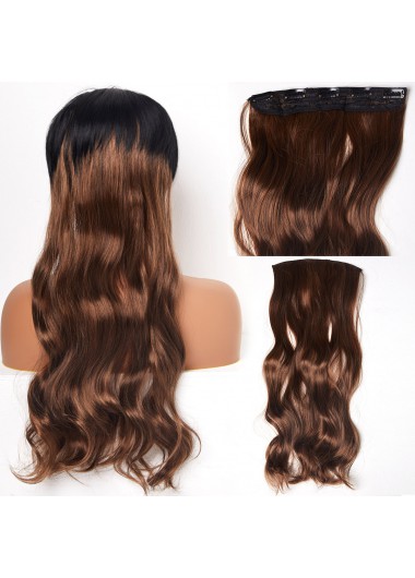 Modlily Long Big Wave Brown Wig for Women - One Size