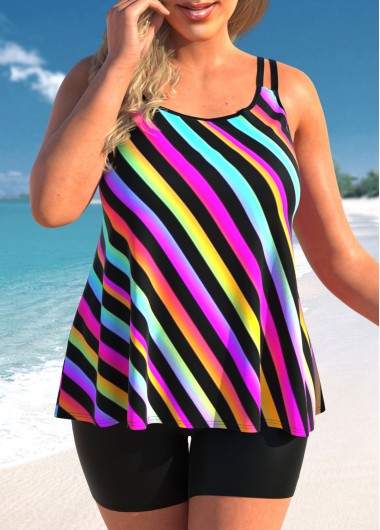  Modlily-Plus Size > Plus Size Swimwear-COLOR-Rainbow Color