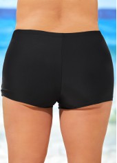 Plus Size Black High Waisted Swimwear Shorts | thumb picture 