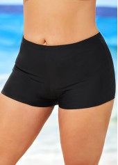 Plus Size Black High Waisted Swimwear Shorts | thumb picture 
