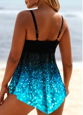 Asymmetry Ombre Blue Tankini Set | thumb picture 