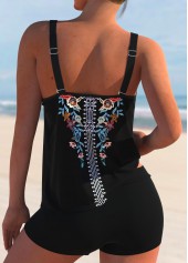 Multi Color Double Straps Tribal Print Tankini Top-No Bottom | picture 2