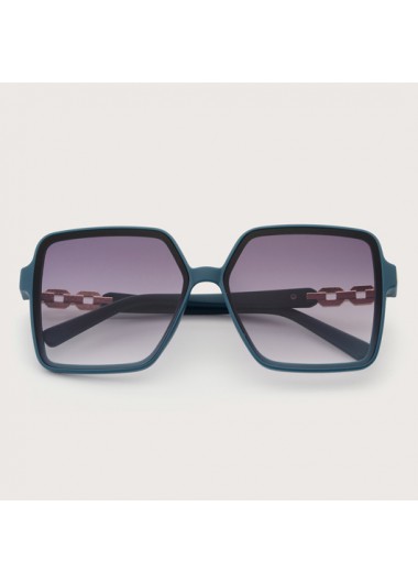 Modlily Square Frame Metal Detail TR Sunglasses - One Size