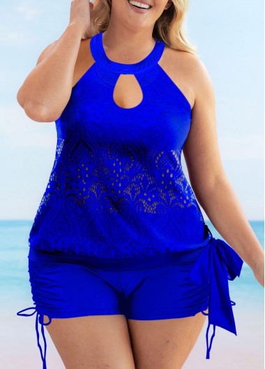  Modlily-Plus Size > Plus Size Swimwear-COLOR-Royal Blue