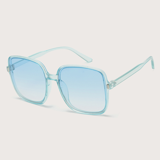 Light Blue TR Square Design Sunglasses for Women