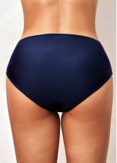 Mid Waisted Navy Skinny Bikini Bottom
