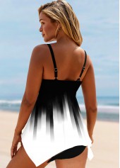 Asymmetry Ombre Tankini Set | thumb picture 