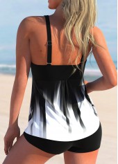 Cross Strap White Ombre Tankini Set | thumb picture 