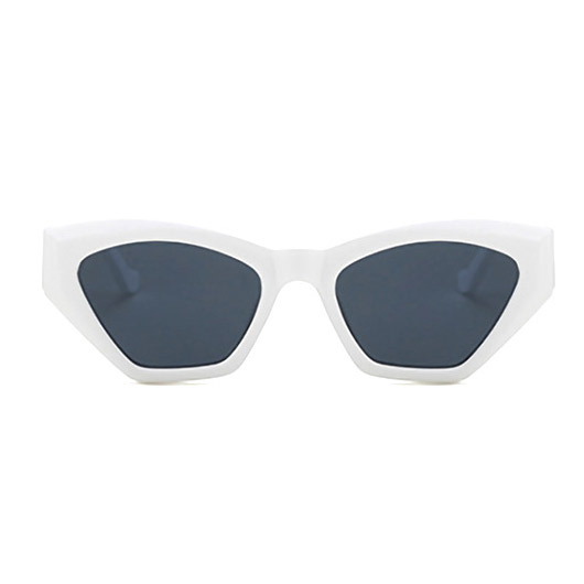 Cat Eye Frame White PC Sunglasses