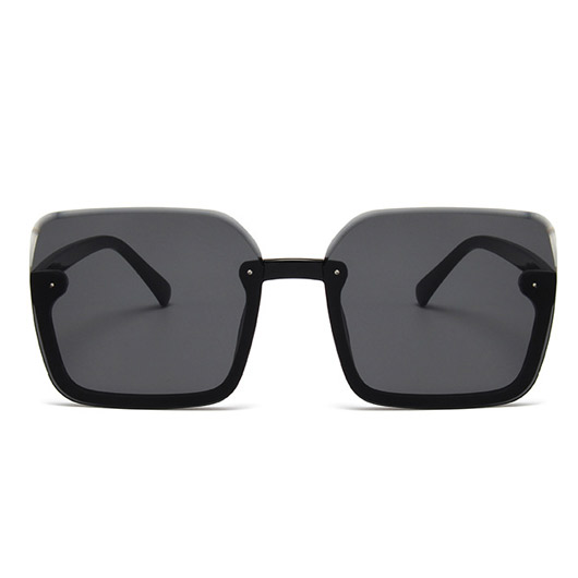 PC Semi Rimless Frame Black Sunglasses
