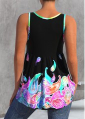 Paisley Print Rainbow Color Wide Strap Tank Top | thumb picture 