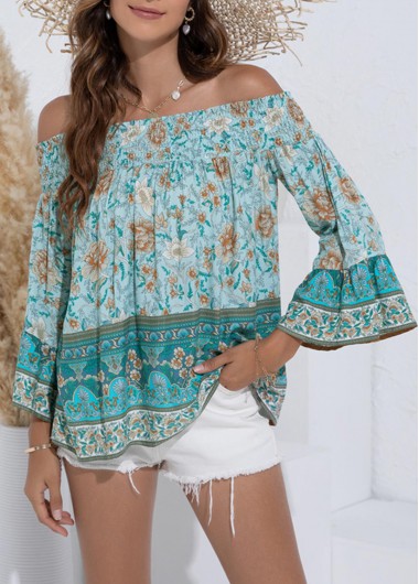  Modlily-Women's Clothing > Tops > Blouses&Shirts-COLOR-Mint Green