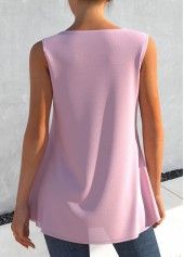 Light Pink Faux Two Piece Floral Print Tank Top | thumb picture 