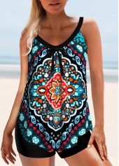 Tribal Print Multi Color Bowknot Tankini Top-No Bottom | picture 3