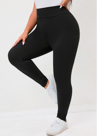 Plus Size Black High Waisted Leggings     2nd 10%, 3rd 20%, 4th 40%