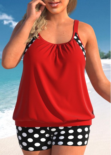  Modlily-Plus Size > Plus Size Swimwear-COLOR-Red